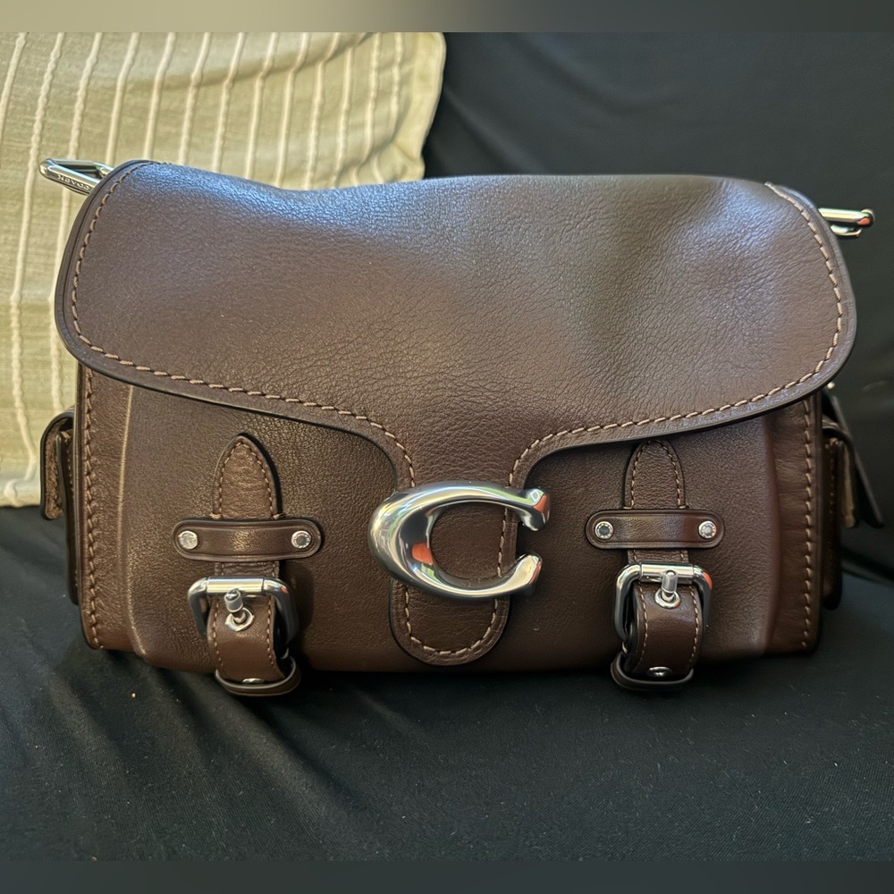 Coach leather messenger bag